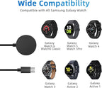 2 Pack for Samsung Galaxy Watch Charger Compatible with Galaxy Watch 8/8 Classic/7/Ultra/6/6 Classic/5/5 Pro/4/4 Classic/3/Active 2/Active USB-C Magnetic Charging Dock Accessories 3.3FT