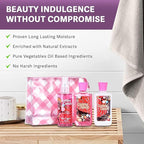 Bath and Body Travel Gift Set, 3pcs Travel Size Shower Gel Body Lotion Fragrance Mist Christmas Birthday Gift TSA-Friendly for On-the-Go Self-Care (3PCS, Cotton Candy)