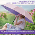 Folding Umbrella Anti-UV Compact Durable Folding Umbrella Auto Open Close Windproof Travel Umbrella Premium Grip Fits Backpack