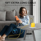 Phone 17 16 Pro Max Charger Fast Charging, 45W USB C Phone 17 16 Super Fast Charger Block with 10ft Long Type C Charging Cable Cord for i.Phone 17 Pro Max/17 Pro/17 Air/17/16/16Pro/16 ProMax-Yellow