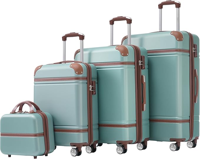 Luggage Sets 4Pc Hardshell Suitcase Sets for Travel with TSA Lock