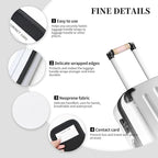 2 Pack Blush Pink White Gold Confetti Sparkle Luggage Handle Wraps Suitcase Tags Identifiers for Travel Accessories