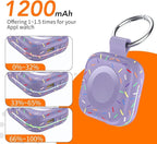 Portable Wireless Charger for Apple Watch Series 11/10/9/8/UItra/7/6/5/4/3/2/SE/Nike,Compact Travel Purse Essentials Magnetic iWatch Charger 1200mAh Extra Power Bank Keychain Style