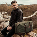 S-ZONE Duffle Bag for Travel Canvas Duffel Bag Carry on Weekender Bag for Men