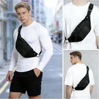 10PCS Crossbody Fanny Pack Bulk,Large Capacity Waist Bag with 4-Zipper Pockets Adjustable Strap Fanny Packs Waterproof Oxford Cloth Travel Belt Bag for Outdoor Shopping Travel Men Women,Black