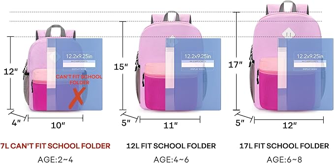 mibasies Kids Backpack for Girls 5-9: Large Girls Backpack for Elementary School