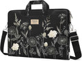 MOSISO Laptop Bag for Women 15.6 inch, 15-16 inch Computer Bag Compatible with MacBook Air 15 inch/Pro 16 inch, HP Dell Lenovo Asus Notebook, Laptop Messenger Shoulder Sleeve with Strap, Retro Flower