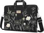 MOSISO Laptop Bag for Women 15.6 inch, 15-16 inch Computer Bag Compatible with MacBook Air 15 inch/Pro 16 inch, HP Dell Lenovo Asus Notebook, Laptop Messenger Shoulder Sleeve with Strap, Retro Flower