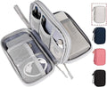 CAOODKDK Electronic Organizer Bag, Waterproof Portable Electronic Organizer Travel Accessories Cable Bag Universal Cord Storage Case for CableCord Storage Double Layer - Gray, Large