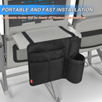 Airplane Seat Back Organizer & Storage, Airplane Tray Table Cover for Personal Items, Airline Seat Hanging Pockets Media Pouch,Reusable Travel Essentials, Fits Tablets, Cell Phone,Water Bottle (Black)