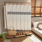 Aliceset 6 Pcs 24 x 50 Inches Cotton Garment Bags for Hanging Clothes, Canvas Suit Bags for Clothes Coats Jackets Shirts Closet Storage Travel Gusseted Hanging Garment Cover