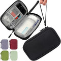 CAAORDKSO Electronic Organizer Case, Travel Cable Organizer Pouch Electronic Accessories Carry Case Water Resistant Organizer Pouch Bag for Cable, Cord, Charger, Phone, Power Bank, Earphone (Black)