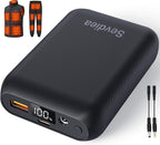 16000mAh 7.4V 5V Heated Vest Battery Pack, Battery Pack for Heated Vest Compatible with ORORO, for TODWARM, for Weamest, Rechargeable Power Bank with LED for Arris, for OCQOCQ, for Wulcea