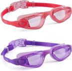 Aegend Swim Goggles for Kids Youth 3-14 Anti-Fog Anti-UV Comfort Fit Goggles for Swimming