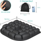 Inflatable Travel Seat Cushion for Airplane - Portable Air Cushion for Long Flights, Tailbone Pain Relief - Ergonomic Support for, Office Chair, Car, Wheelchair, Stadium