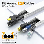 Delamu Cord Covers for Wires on Wall, 113.4in TV Cord Hider, Self-adhesive Cable Hider Cable Cover Raceway, Paintable Wire Hider Wire Covers for Cords, Hide Cords Wall Mounted Tv, W0.95×H0.55in, White