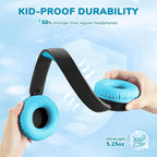 iClever BTH22 Kids Bluetooth Headphones 2 Pack, 60H Play Time, 74/85 dBA Safe Volume, Bluetooth 5.4, USB C, Over Ear Kids Headphones Wireless AUX Cord for iPad/Tablet/Travel/School, Black & Magenta