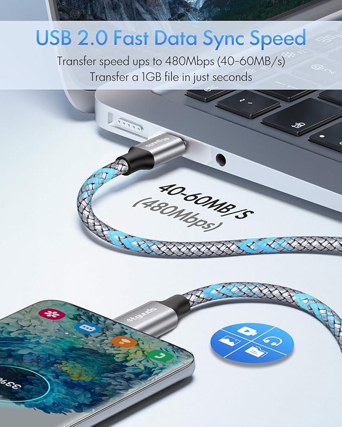 etguuds USB C to USB C Cable 2ft, 2-Pack 60W USBC to USBC Cord, Type C to C Charger Cable Fast Charging for iPhone 17 16 15 Pro Max Plus Air, Samsung Galaxy S25 S24 S23, for MacBook/iPad, Pixel