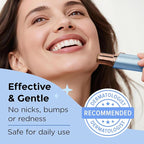 Kradaa Facial Hair Removal for Women: Electric Face Razor with LED Light - Painless & Instant Results Mini Shaver for Travel Use (Paris Blue)