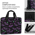 MNSRUU Laptop Bag for 15.6 inch Black Gothic Bats