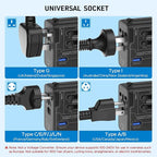 Universal Travel Adapter, 75W GaN International Power Adapter with 3 USB C and 1 USB A, All in One Travel Plug Adapter, Worldwide Outlet Wall Charger Converter for EU US UK AU 200+ Countries.