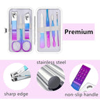 Manicure Set Nail Clipper Set Women Men Travel Manicure Kit Nail Clipper Kit Personal Care Tools with Case Fingernail Clippers Manicure Pedicure Tools Grooming Kit Gifts for Women Men Teens Family