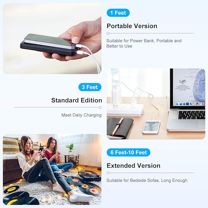 [ Apple MFi Certified ] iPhone Charger 6ft, Long Lightning to USB Cable 6 Feet, Fast Apple Charging Cable Cord 6 Foot for iPhone 14 Pro Max/13 Pro Max/12 Mini/11 Pro/11/XS/XR/8/7/6s/iPad,Air