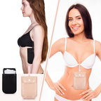 2 Pieces Travel Bra Wallet for Women Hidden Bra Wallet Pickpocket Proof Under Clothes Money Belt Pouch Secret for Passport Money Valuables(5.7 x 4.6 Inch,Black, Pink)
