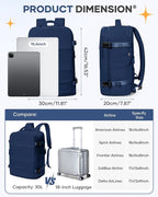coofay Travel Backpack Carry On Backpack Personal Item Travel Bag Mochila De Viaje Carry On Backpack For Airplanes Traveling Backpack For Women Gym Backpacks College Backpacks Sapphire Blue