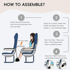Foot Hammock for Plane Travel, Airplane Foot Hammock, Adjustable Foot Rest Sling, Airplane Gadgets Travel Essentials for Long Time Flight (Navy)
