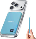 Magnetic Portable Charger 5000mAh, 15W Ultra Slim Wireless Portable Charger, Fast Charging for iPhone 17/16/15/14/13/12 Pro/Pro Max/Plus, Metal Shell, USB-C Cable to Charge Other Phones (Blue) | Magnetic, 5000mAh, 15W, Ultra Slim, Fast Charging, Metal ...