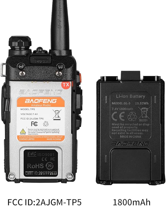 BAOFENG UV-5R Upgraded Version 8W ham Radio, 2rd gen UV5R (UV5R Upgrade Version) 1 Pack