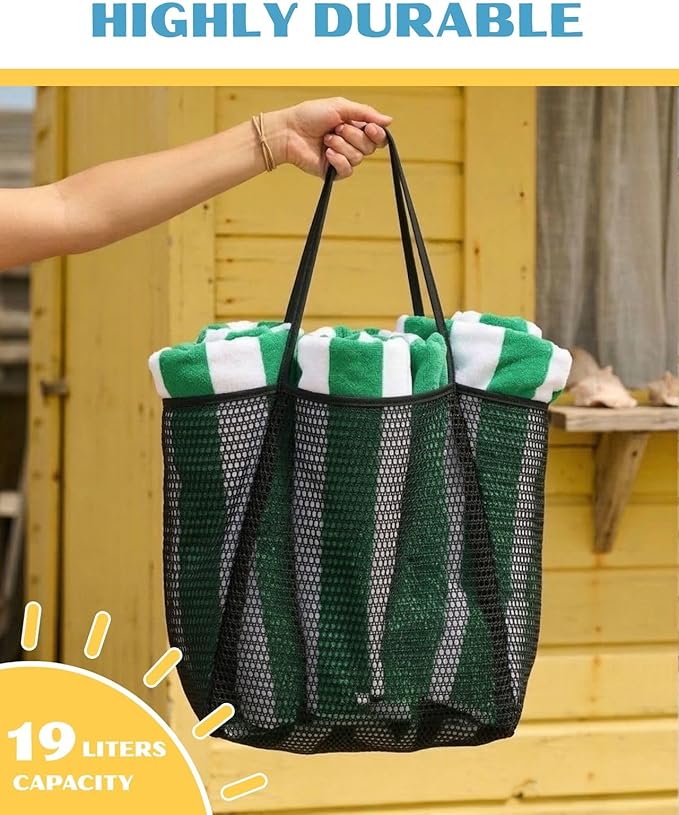 Beach Tote Bag for Women – Waterproof Mesh Tote Bag, Large Capacity Sandproof Beach Bags for Travel
