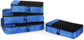 Amazon Essentials 4-Piece Packing Cubes Travel Accessories Set, Space-Saving Luggage Organizer with Double Zipper, Mesh Top, 2 Medium/2 Large, Blue (Previously Amazon Basics)