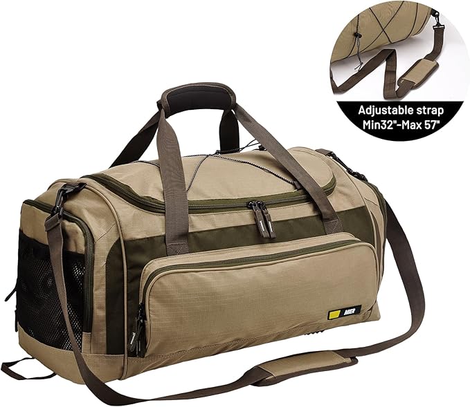 MIER Large Gym Bag for Men Sports Duffle Bag with Shoe Compartment 60L Lightweight Duffel Bags for Workout Fitness Travel