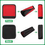 uxcell 3 Pcs Luggage Handle Wrap for Suitcase, Neoprene Handbag Grip Cover Protector Luggage Identifiers Suitcase Handle Wraps for Luggage Shopping Bag Travel Bags, Black/Red/Orange