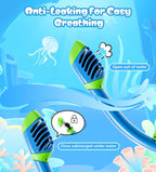 Aegend Snorkeling Gear for Adults Youth Kids, Snorkel Mask with Top Dry Valve - Panoramic View Anti-Leak and Anti-Fog with Mesh Bag for Snorkeling, Scuba Diving, Freediving & Swimming