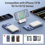 Azmuth for MagSafe Portable Charger, 10000mAh Magnetic Power Bank with 20W PD USB-C Fast Charging LED Display for MagSafe Battery Pack, Magnetic Travel Charger for iPhone 17/16/15/14/13/12 Series