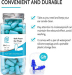 LYSIAN Ultra Soft Foam Earplugs Sleep, Noise Cancelling Ear Plugs for Sleeping, Shooting,Travel and Work-38dB SNR 31dB NRR Sound Blocking-60 Pairs Pack (Lake Blue)