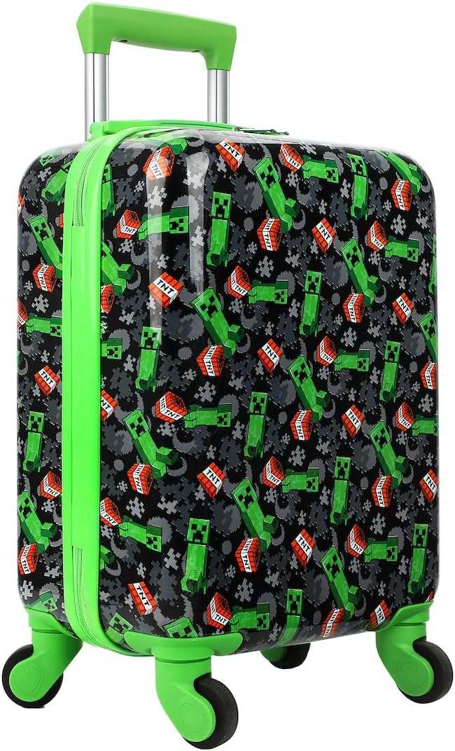 Bioworld Minecraft Creepers 2-Piece Backpack & 18" Luggage Set