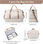 Extra Large Travel Duffle Bag,Carry on Overnight Weekend Bag with Shoes Compartment,Weekender Bags for Women for Travel Business Trips Sport Hospital