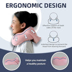 Travel Pillow with Extra Large Hood for Airplane Long Flights Privacy and Comfort Memory Foam with Velvet Cover for Road Trip Head&Neck Support for Plane Office Cars Sleeping & Rest (Pink)