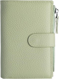Passport wallet and Card Slot Combo RFID Blocking Slim Leather Travel Passport Wallet for Men and Women with Zippered Coins Pocket Passport holder, Light Green