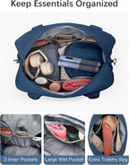 oscaurt Gym Bag for Women Lightweight Duffle Bag for Travel with Toiletry Pouch Water Resistant Carry On Weekender Overnight Duffel
