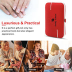 Manicure Set, Travel Mini Nail Clippers Kit Pedicure Care Tools, 10pcs Stainless Steel Grooming kit (Red)