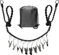 Retractable Portable Clothesline for Travel and Home, Tri-Braided Cord Clothes Line with 10 Windproof Clothes Clips, for Indoor Laundry Drying line,Outdoor Camping Hanger Accessories