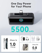 INIU Pocket Size 5000mAh 20W PD Fast Charging Power Bank & 5500mAh Power Bank with Build-in USB-C Connector Combo