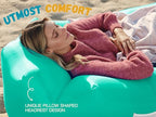WEKAPO Inflatable Couch Air Lounger Chair - Camping & Beach Accessories, Portable Blow up Sofa for Hiking, Lawn, Indoor/Outdoor Movies & Music Festivals. Lightweight and Easy to Set Up Air Hammock
