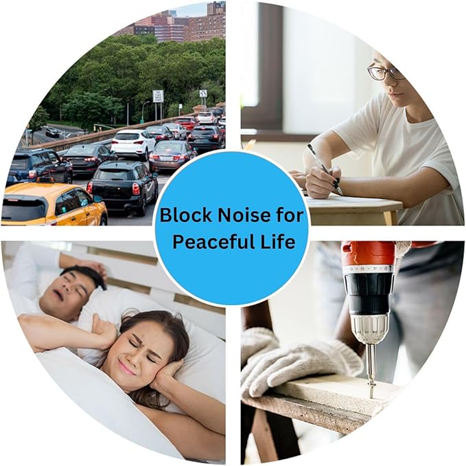 Quality Foam Ear Plugs 500 Pair - 32 dB Noise Cancelling High Decibel Sound Blocking Soft - Dispenser Refill Safety Hearing Protection Ear Protection Disposable Light Blue