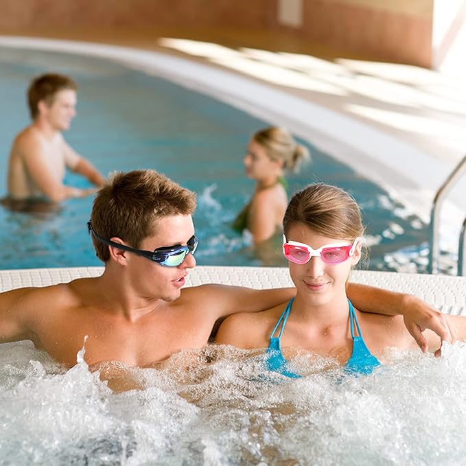 EWPJDK Swim Goggles - 2 Pack Swimming Goggles Anti Fog No Leaking For Adult Women Men